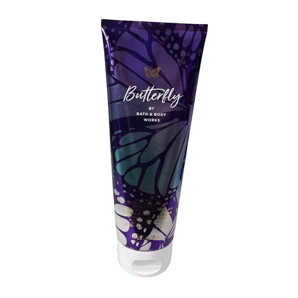 Bath & Body Works Butterfly Ultimate Hydration Body Cream 8oz Raspberry Vanilla‎